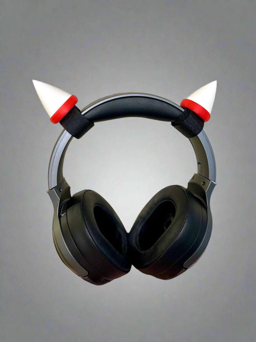 Small Spiny Headset Boss Horn Set with Adjustable Strap